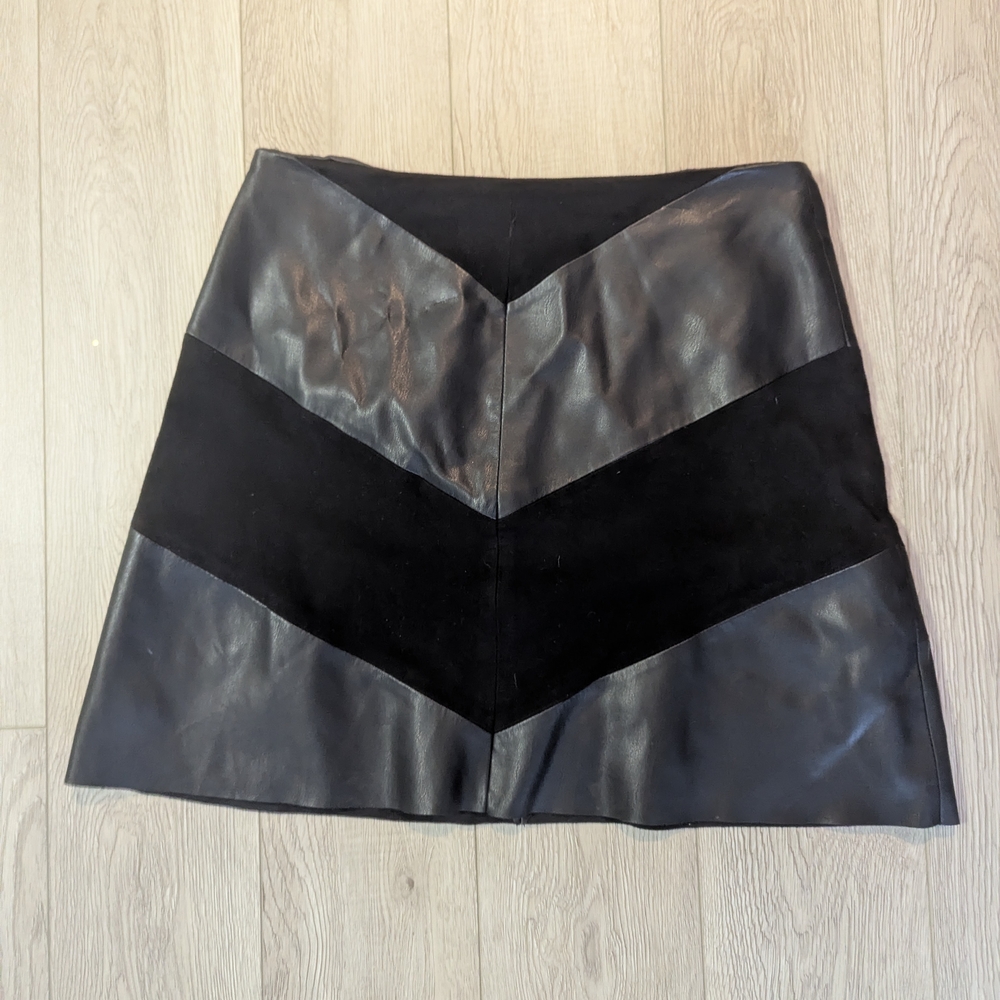 Zara Black Leather Skirt